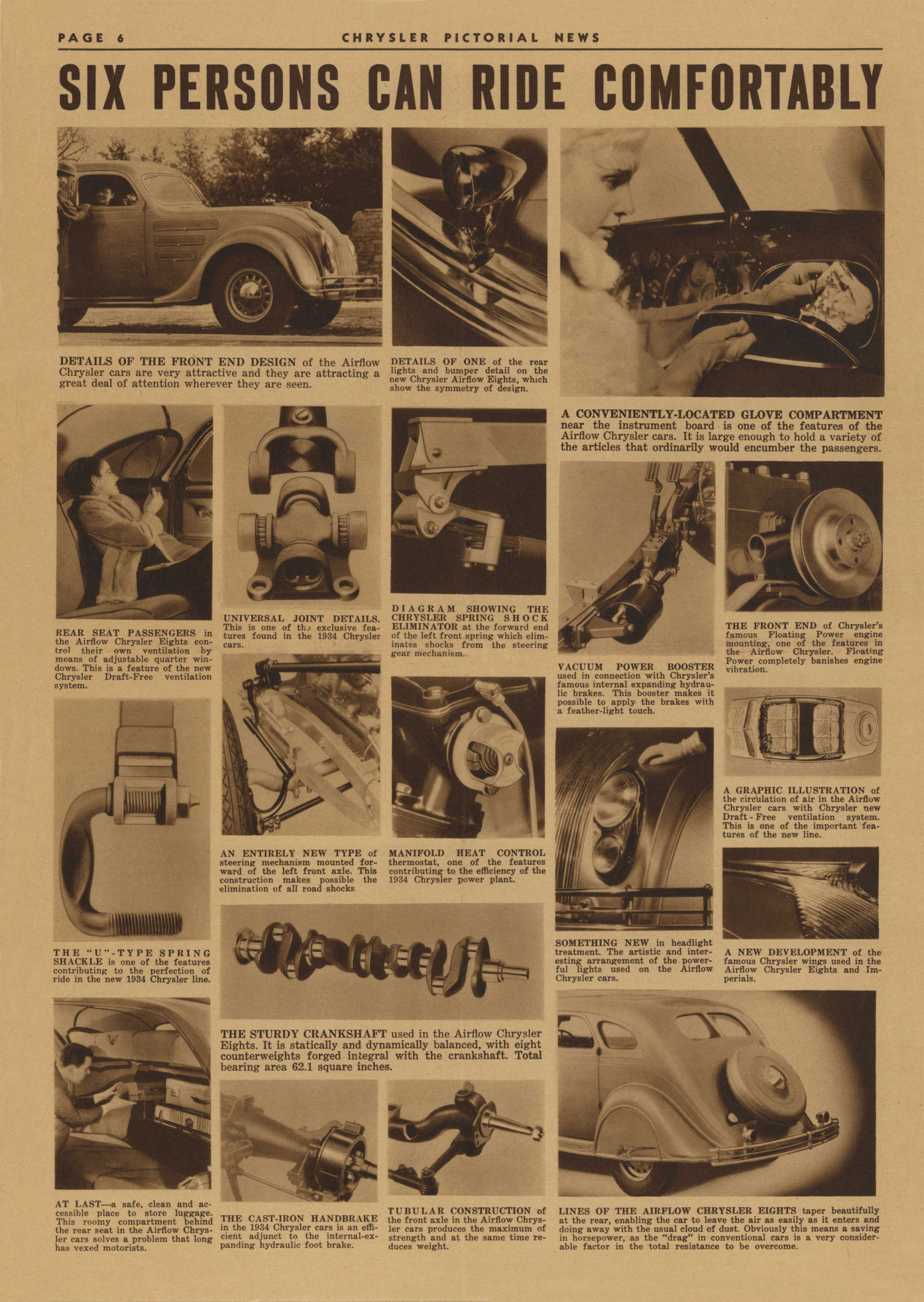 1934 Chrysler New York Auto Show Handout Page 3